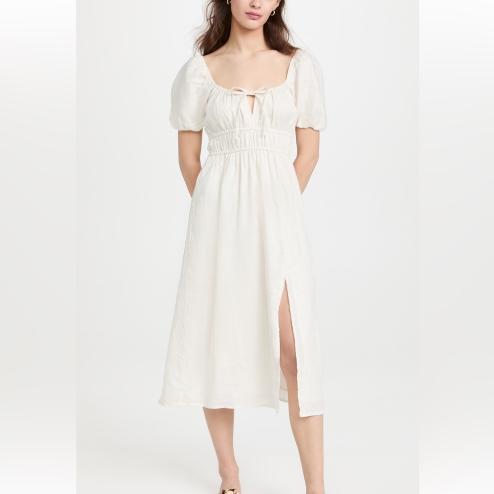 FAITHFULL THE BRAND Terina Mini Dress size XS COLOR - Plain eggshell